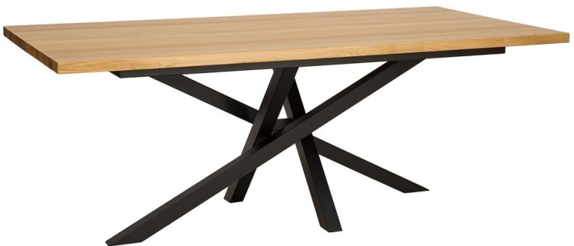 Stůl masív/kov ST377 140cm