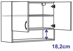 Horní skříňka Tina s poličkou 60 cm