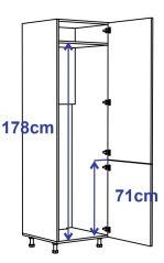 Skříň na vestavnou lednici Tina 60 cm