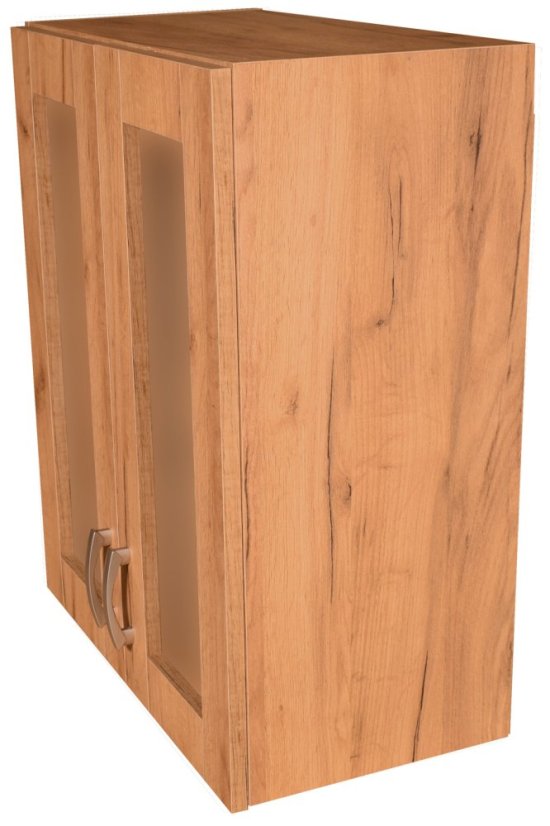 Smontovaná prosklená kuchyňská skříňka 60 cm Craft zlatý