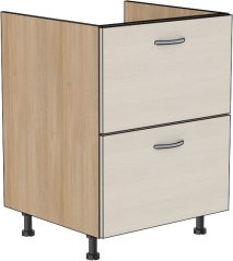 Zásuvková skříňka pod varnou desku se 2 šuplíky 60 cm – česká, smontovaná