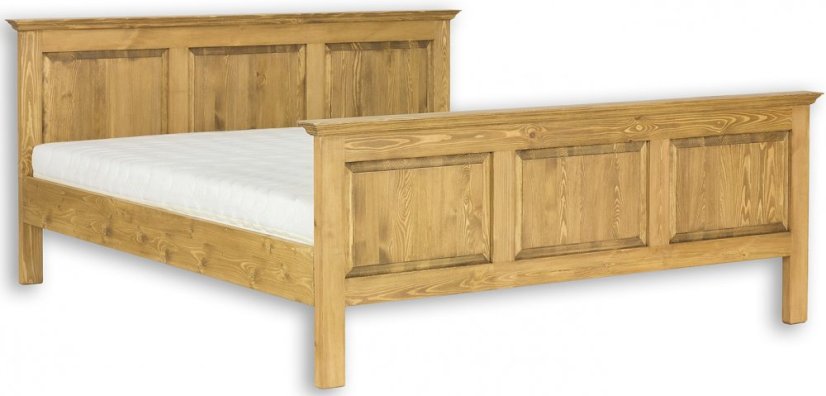 Rustikální dřevěná postel borovice LK701 šířka 180 cm