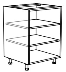 Spodní otevřená kuchyňská skříňka 50 cm