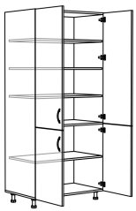 Kuchyňská dvoudvéřová potravinová skříň Tina 60 cm