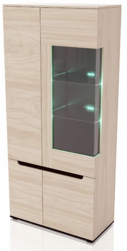 Široká smontovaná vitrína Madison 07 barva dub sonoma 90 cm