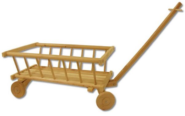 Dětský vozík z bukového dřeva AD261