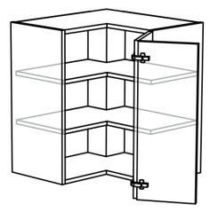 Horní dvoudvéřová rohová skříňka Tina