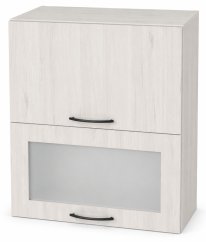 Smontovaná horní skříňka Tina 60 cm s dvojitým výklopem a vitrínou – Pino Aurelio