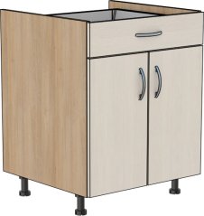 Dvířková skříňka pod varnou desku se zásuvkou 70 cm – česká, smontovaná