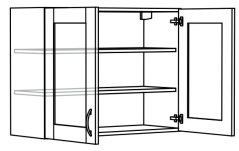 Horní skříňka Tina vitrína 60 cm