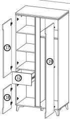 Gappa Ga1 šatní skříň