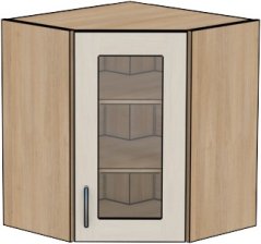 Horní rohová prosklená skříňka Tina