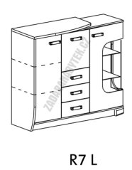 Romero R7P prosklená komoda