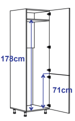 Skříň na vestavnou lednici Tina 60 cm