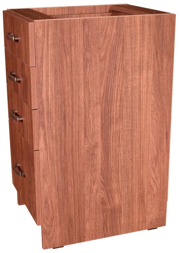 Kuchyňská skříňka spodní se šuplíky barva ořech 40 cm