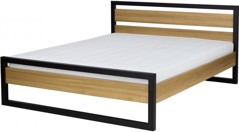 Postel dub / kov LK371 180 x 200 cm