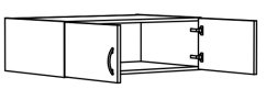 Dvoudveřová kuchyňská skříňka až ke stropu Tina š 80 cm / v 40 cm