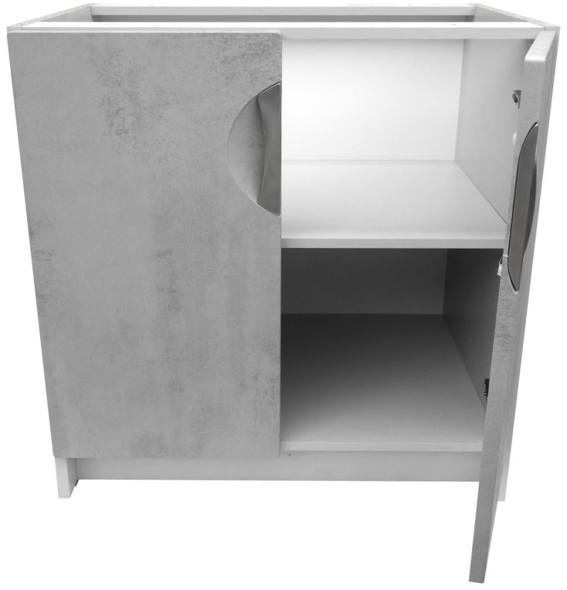 Smontovaná kuchyňská skříňka spodní 80 cm barva beton korpus šedý výprodej
