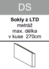 Kuchyňský sokl lamino 12 cm – výběr barvy a rozměru
