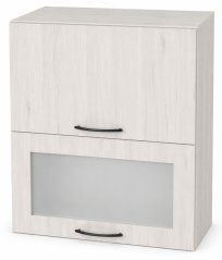 Smontovaná horní skříňka Tina 60 cm s dvojitým výklopem a vitrínou – Pino Aurelio