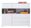 komoda Giga 12 široká 110 cm dub / bílý lux / beton