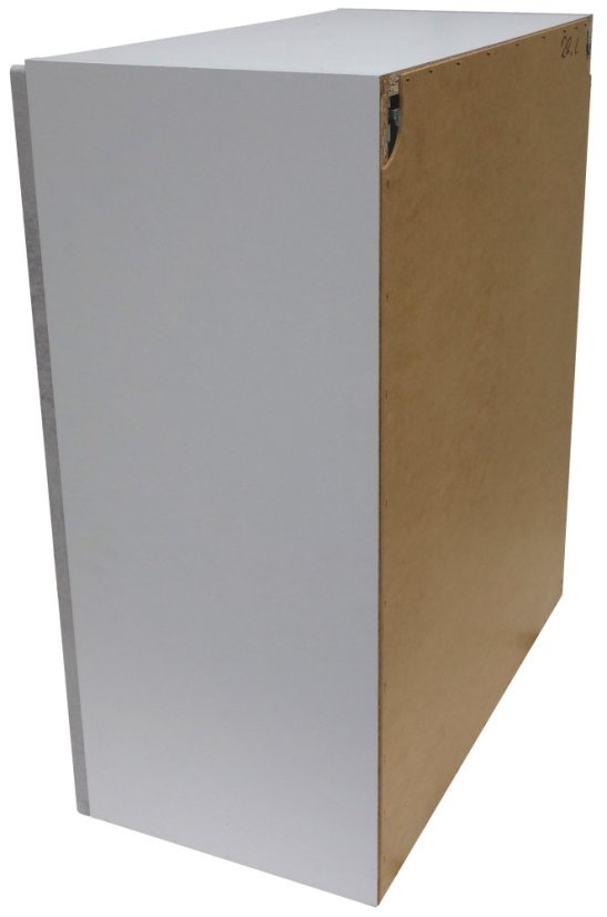 Smontovaná prosklená kuchyňská skříňka 60 cm barva beton korpus šedý